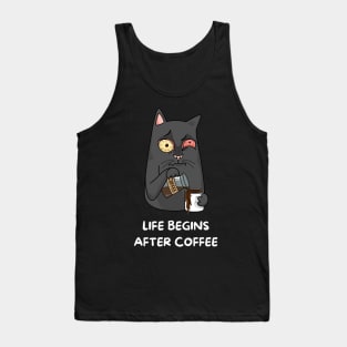 Life Begins After Coffee Tank Top